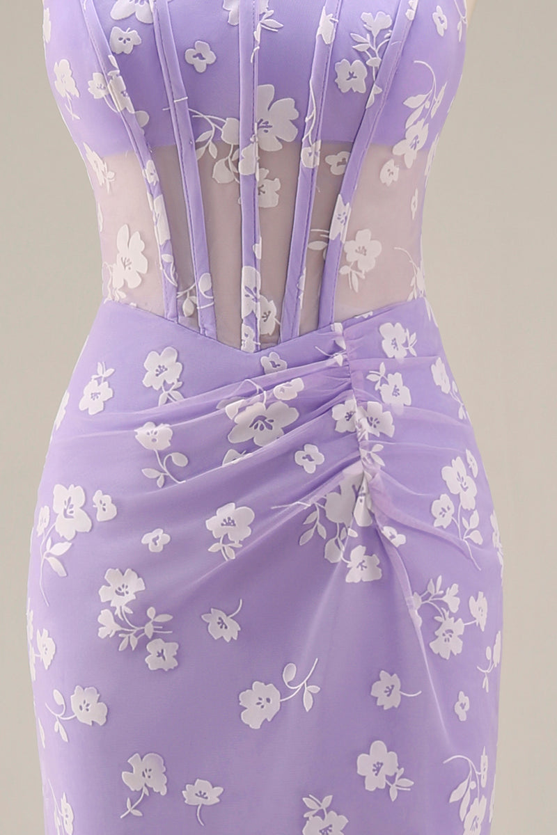 Load image into Gallery viewer, Pink Corset Mermaid Ruched Maxi Thick Straps Wedding Guest Dress