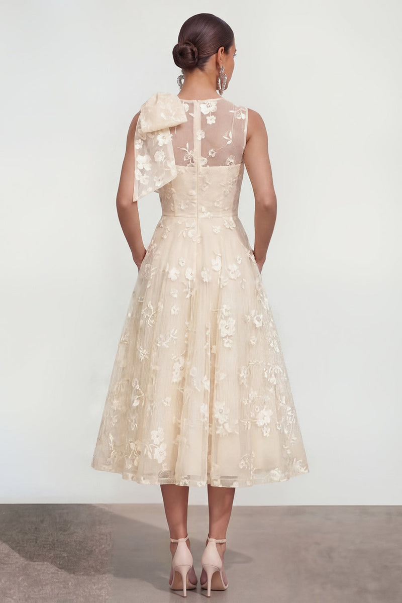 Load image into Gallery viewer, Lilac A Line Maxi Round Neck Wedding Guest Dress with Pockets