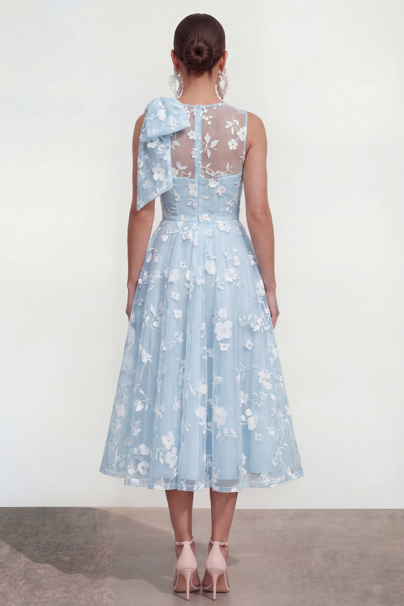 Load image into Gallery viewer, Lilac A Line Maxi Round Neck Wedding Guest Dress with Pockets