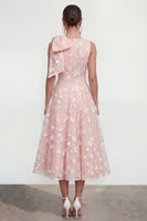 Load image into Gallery viewer, Lilac A Line Maxi Round Neck Wedding Guest Dress with Pockets