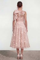 Load image into Gallery viewer, Lilac A Line Maxi Round Neck Wedding Guest Dress with Pockets