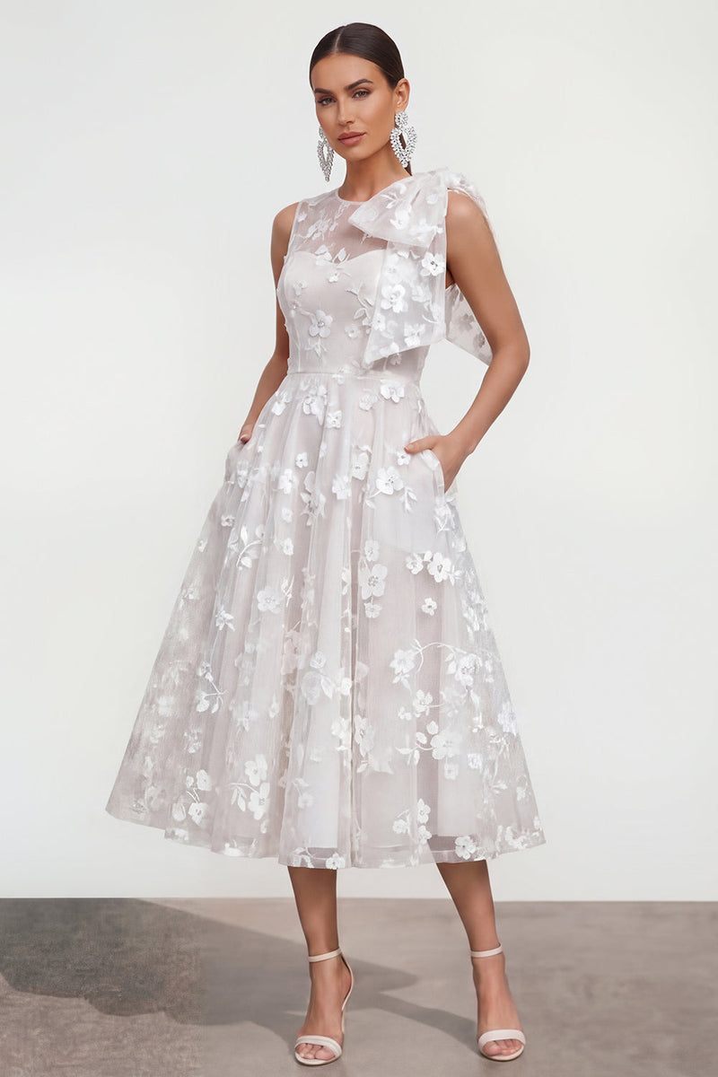 Load image into Gallery viewer, Lilac A Line Maxi Round Neck Wedding Guest Dress with Pockets