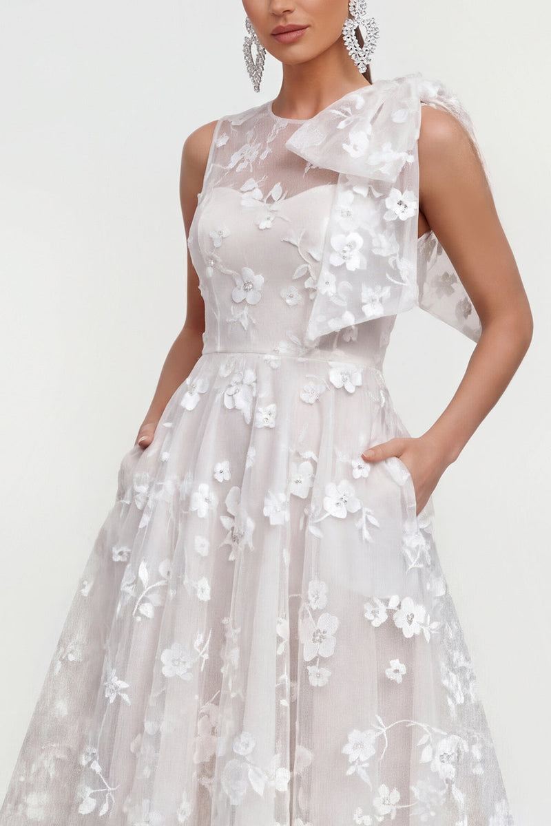 Load image into Gallery viewer, Lilac A Line Maxi Round Neck Wedding Guest Dress with Pockets