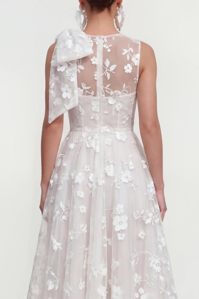 Load image into Gallery viewer, Lilac A Line Maxi Round Neck Wedding Guest Dress with Pockets