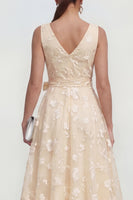 Load image into Gallery viewer, White A Line V-Neck Ruched Floral Maxi Wedding Guest Dress with Bow