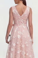 Load image into Gallery viewer, White A Line V-Neck Ruched Floral Maxi Wedding Guest Dress with Bow