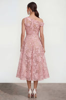 Load image into Gallery viewer, Floral White A Line One Shoulder Maxi Wedding Guest Dress