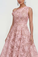 Load image into Gallery viewer, Floral White A Line One Shoulder Maxi Wedding Guest Dress