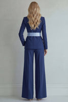 Load image into Gallery viewer, Light Blue Single Breasted Peak Lapel 2 Piece Wide Leg Prom Suits