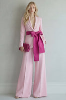 Load image into Gallery viewer, Light Blue Single Breasted Peak Lapel 2 Piece Wide Leg Prom Suits