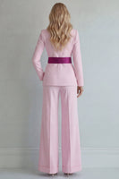 Load image into Gallery viewer, Light Blue Single Breasted Peak Lapel 2 Piece Wide Leg Prom Suits