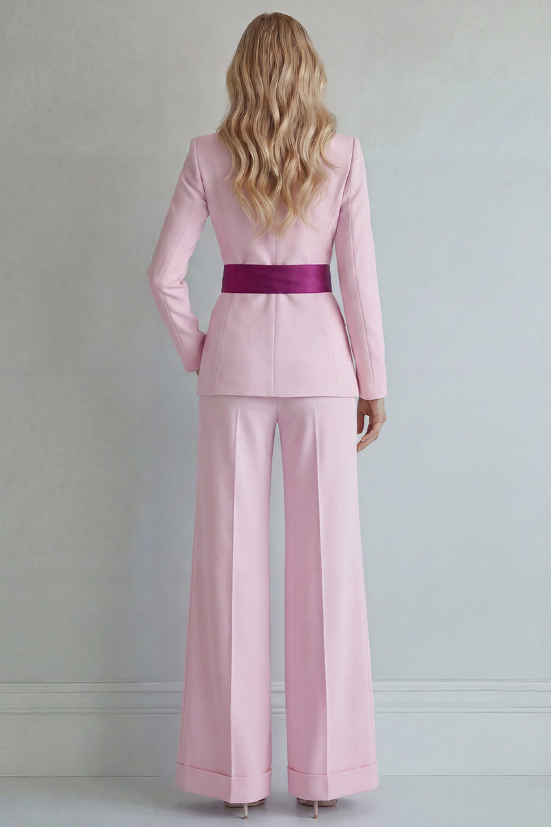 Load image into Gallery viewer, Light Blue Single Breasted Peak Lapel 2 Piece Wide Leg Prom Suits