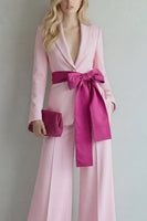 Load image into Gallery viewer, Light Blue Single Breasted Peak Lapel 2 Piece Wide Leg Prom Suits