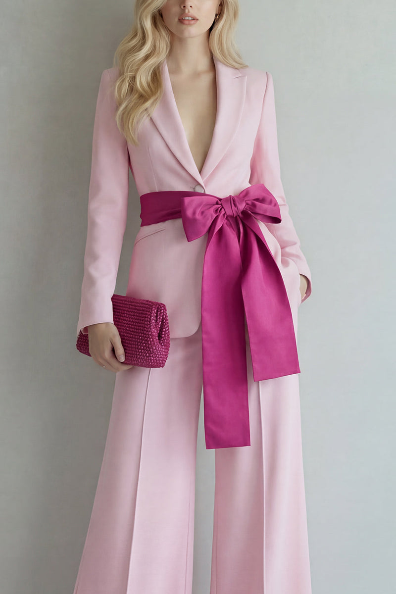 Load image into Gallery viewer, Light Blue Single Breasted Peak Lapel 2 Piece Wide Leg Prom Suits