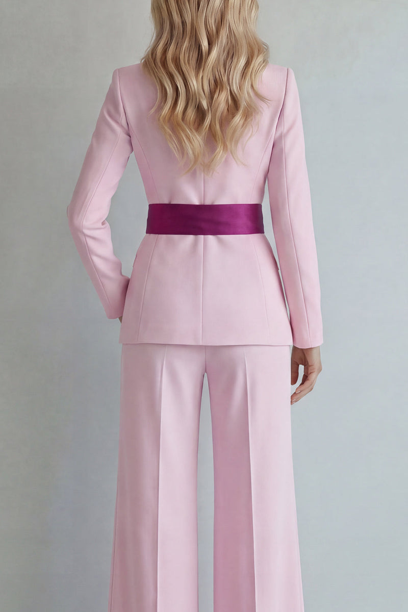 Load image into Gallery viewer, Light Blue Single Breasted Peak Lapel 2 Piece Wide Leg Prom Suits