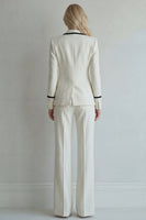Load image into Gallery viewer, Ivory Peak Lapel 2 Piece Single Breasted Wide Leg Prom Suits