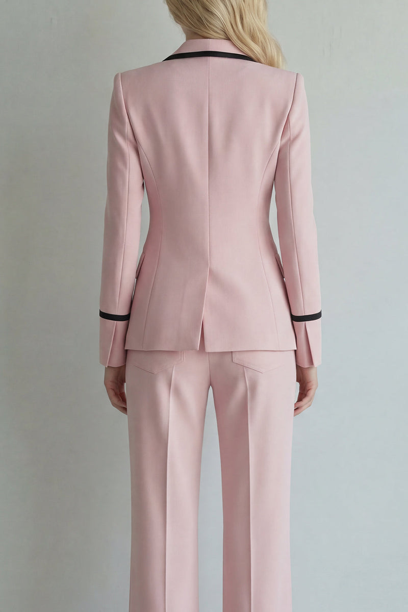 Load image into Gallery viewer, Ivory Peak Lapel 2 Piece Single Breasted Wide Leg Prom Suits