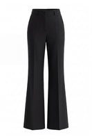 Load image into Gallery viewer, 2 Piece Notched Lapel Wide Leg Double Breasted Black Prom Suits with Ruffles