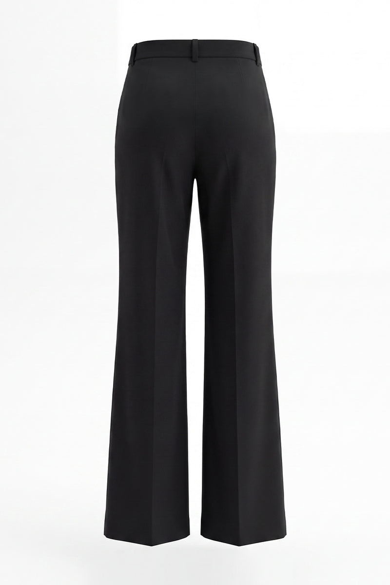 Load image into Gallery viewer, 2 Piece Notched Lapel Wide Leg Double Breasted Black Prom Suits with Ruffles