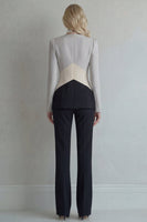 Load image into Gallery viewer, Blue Navy Patchwork 2 Piece Single Breasted Slim Fit Prom Suits