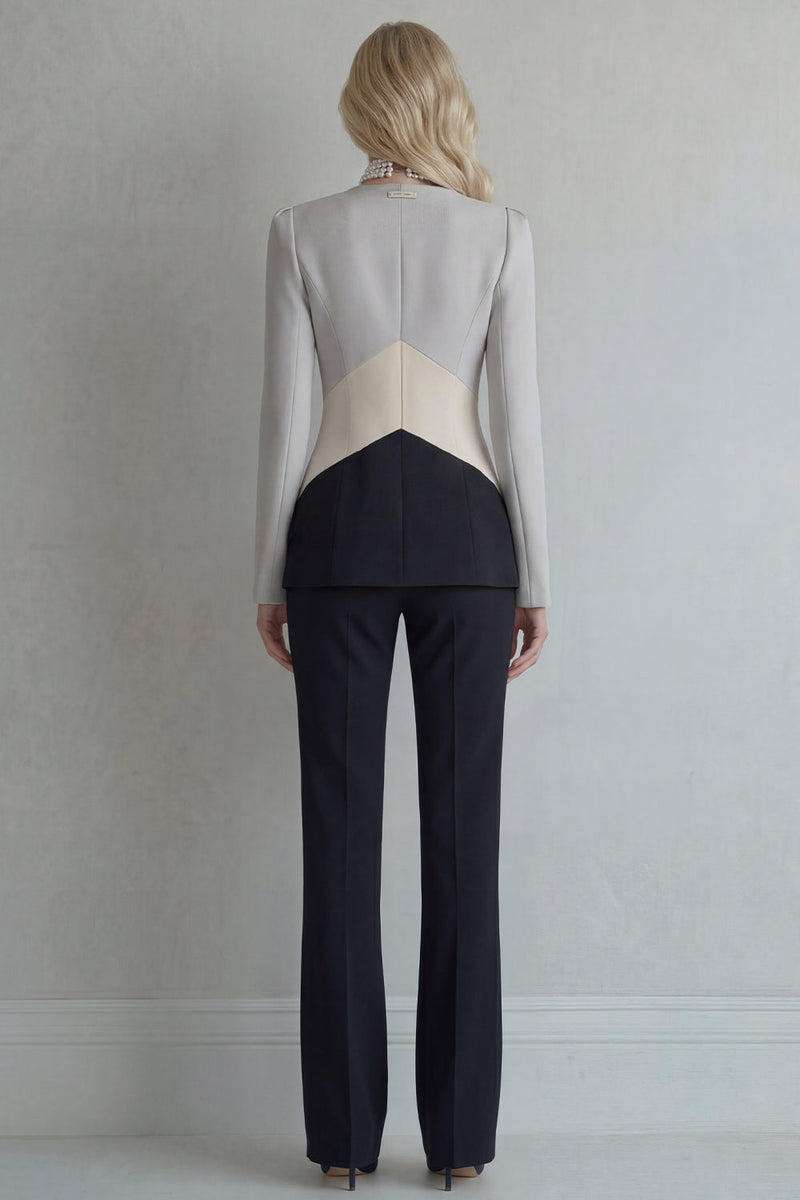 Load image into Gallery viewer, Blue Navy Patchwork 2 Piece Single Breasted Slim Fit Prom Suits