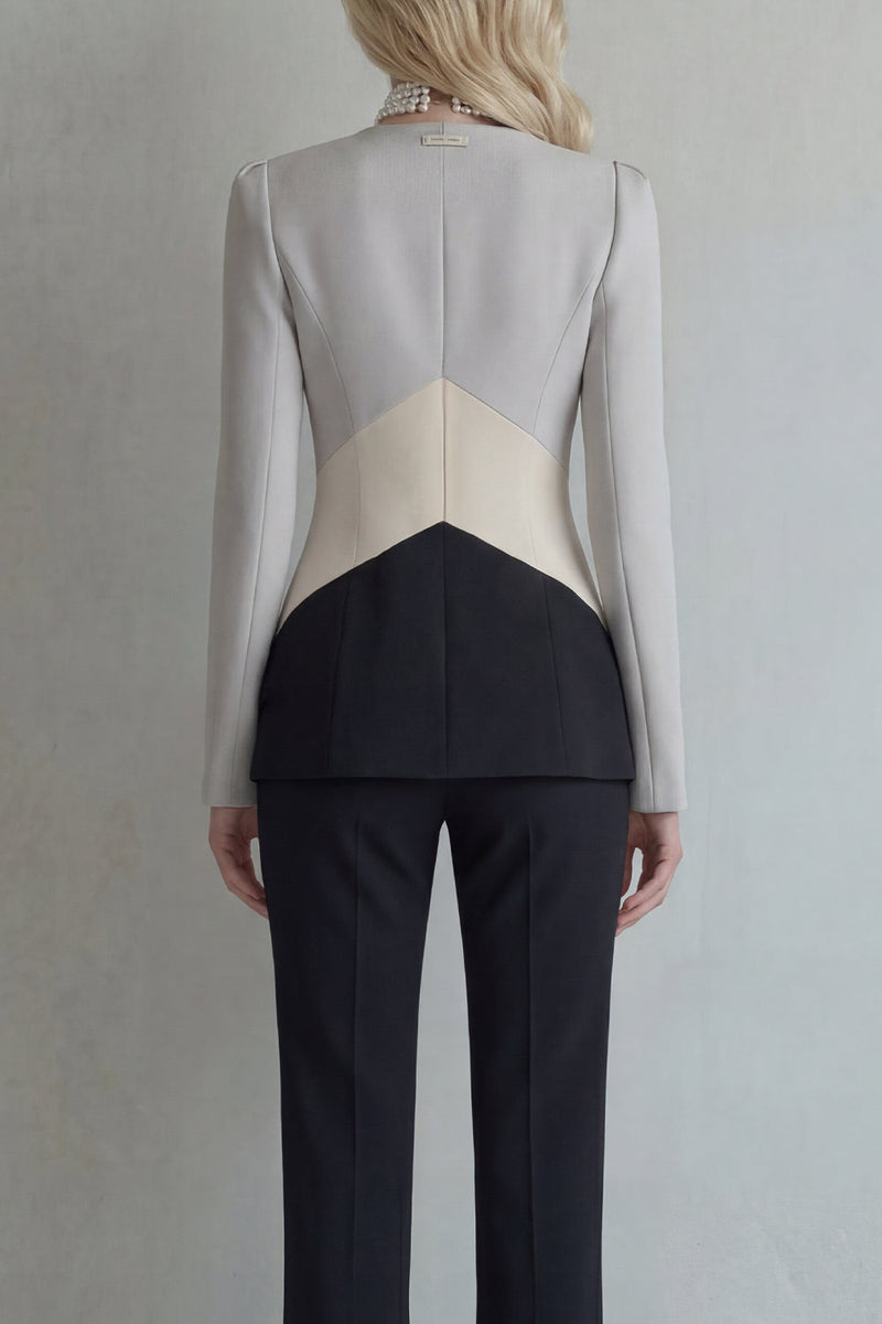 Load image into Gallery viewer, Blue Navy Patchwork 2 Piece Single Breasted Slim Fit Prom Suits