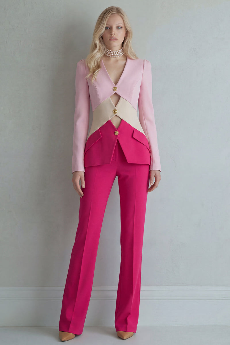 Load image into Gallery viewer, Blue Navy Patchwork 2 Piece Single Breasted Slim Fit Prom Suits