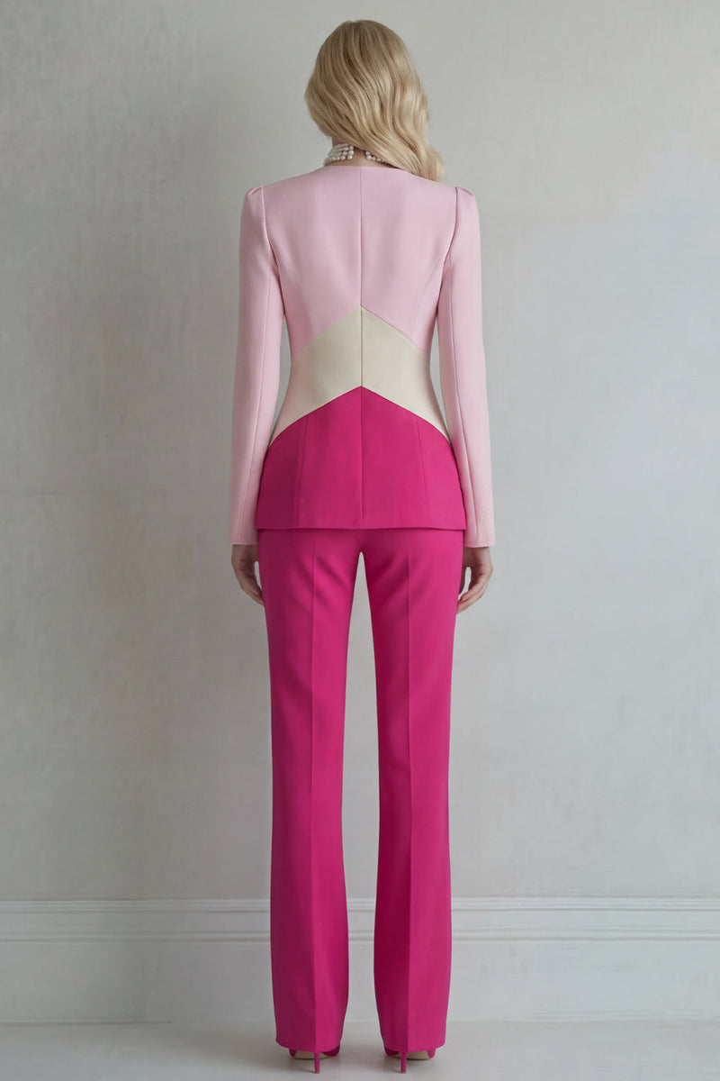 Load image into Gallery viewer, Blue Navy Patchwork 2 Piece Single Breasted Slim Fit Prom Suits