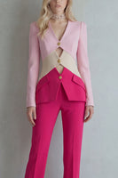 Load image into Gallery viewer, Blue Navy Patchwork 2 Piece Single Breasted Slim Fit Prom Suits