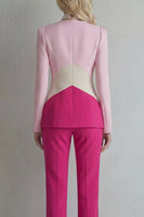 Load image into Gallery viewer, Blue Navy Patchwork 2 Piece Single Breasted Slim Fit Prom Suits