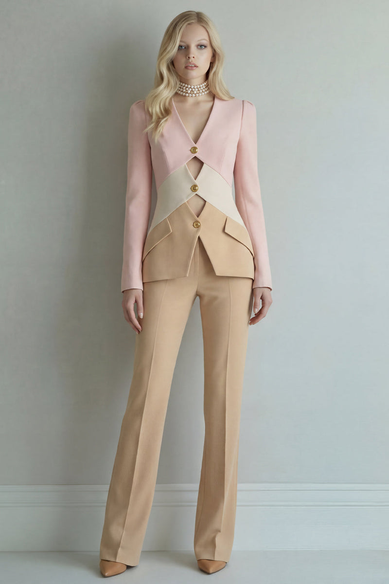 Load image into Gallery viewer, Blue Navy Patchwork 2 Piece Single Breasted Slim Fit Prom Suits