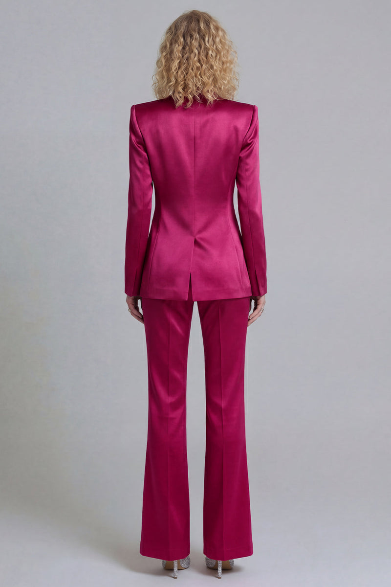 Load image into Gallery viewer, Blue Peak Lapel 2 Piece Single Breasted Wide Leg Prom Suits