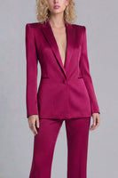 Load image into Gallery viewer, Blue Peak Lapel 2 Piece Single Breasted Wide Leg Prom Suits