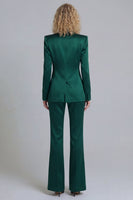 Load image into Gallery viewer, Blue Peak Lapel 2 Piece Single Breasted Wide Leg Prom Suits