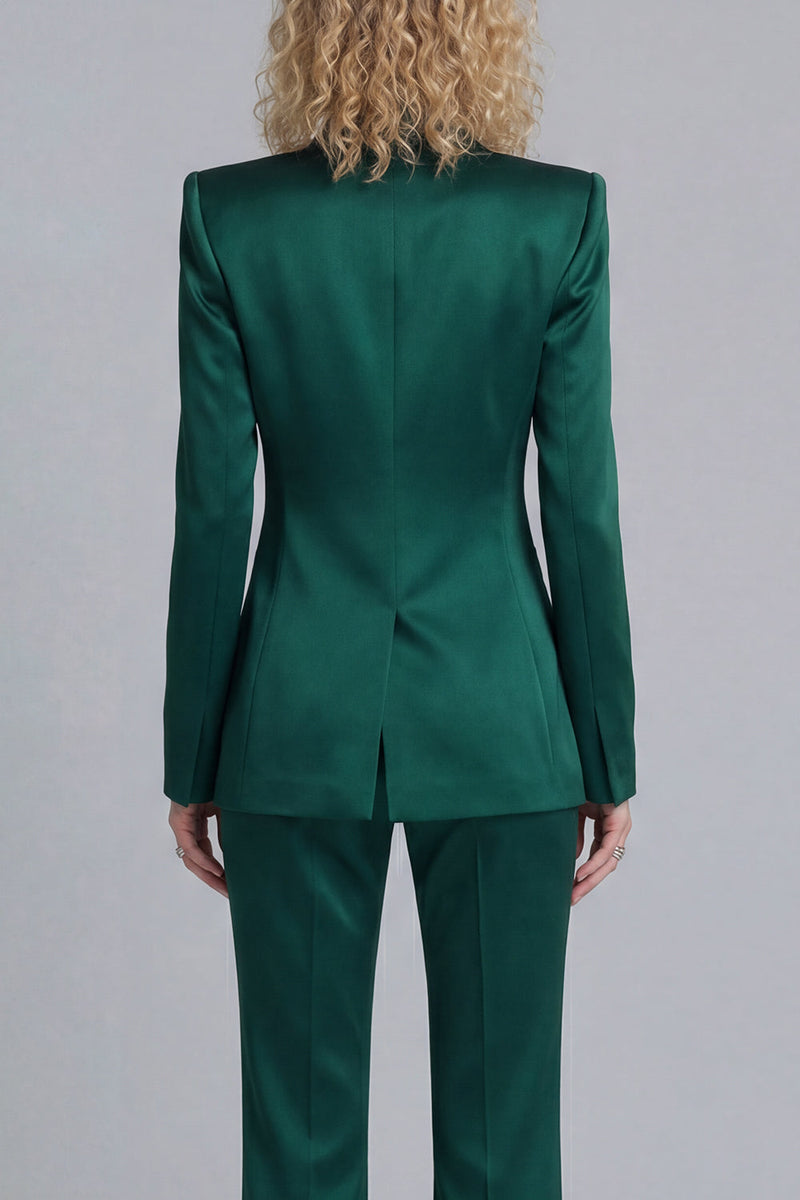 Load image into Gallery viewer, Blue Peak Lapel 2 Piece Single Breasted Wide Leg Prom Suits