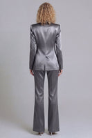 Load image into Gallery viewer, Blue Peak Lapel 2 Piece Single Breasted Wide Leg Prom Suits