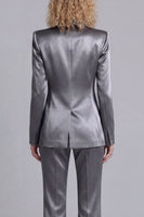 Load image into Gallery viewer, Blue Peak Lapel 2 Piece Single Breasted Wide Leg Prom Suits