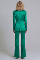 Load image into Gallery viewer, Blue Peak Lapel 2 Piece Single Breasted Wide Leg Prom Suits