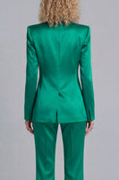 Load image into Gallery viewer, Blue Peak Lapel 2 Piece Single Breasted Wide Leg Prom Suits