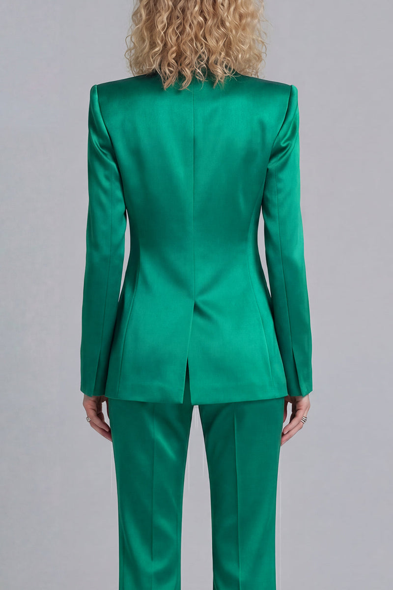 Load image into Gallery viewer, Blue Peak Lapel 2 Piece Single Breasted Wide Leg Prom Suits