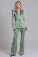 Load image into Gallery viewer, Blue Peak Lapel 2 Piece Single Breasted Wide Leg Prom Suits