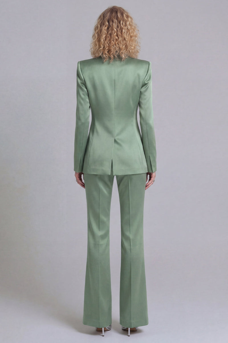 Load image into Gallery viewer, Blue Peak Lapel 2 Piece Single Breasted Wide Leg Prom Suits