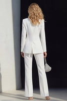 Load image into Gallery viewer, 2 Piece White Peak Lapel Single Breasted Slim Fit Prom Suits