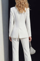 Load image into Gallery viewer, 2 Piece White Peak Lapel Single Breasted Slim Fit Prom Suits