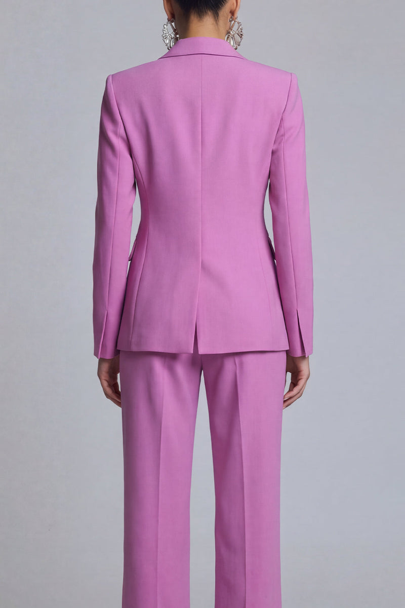 Load image into Gallery viewer, Peak Lapel Purple 2 Piece Single Breasted Slim Fit Prom Suits