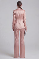 Load image into Gallery viewer, 2 Piece Double Breasted Peak Lapel Slim Fit Blue Prom Suits