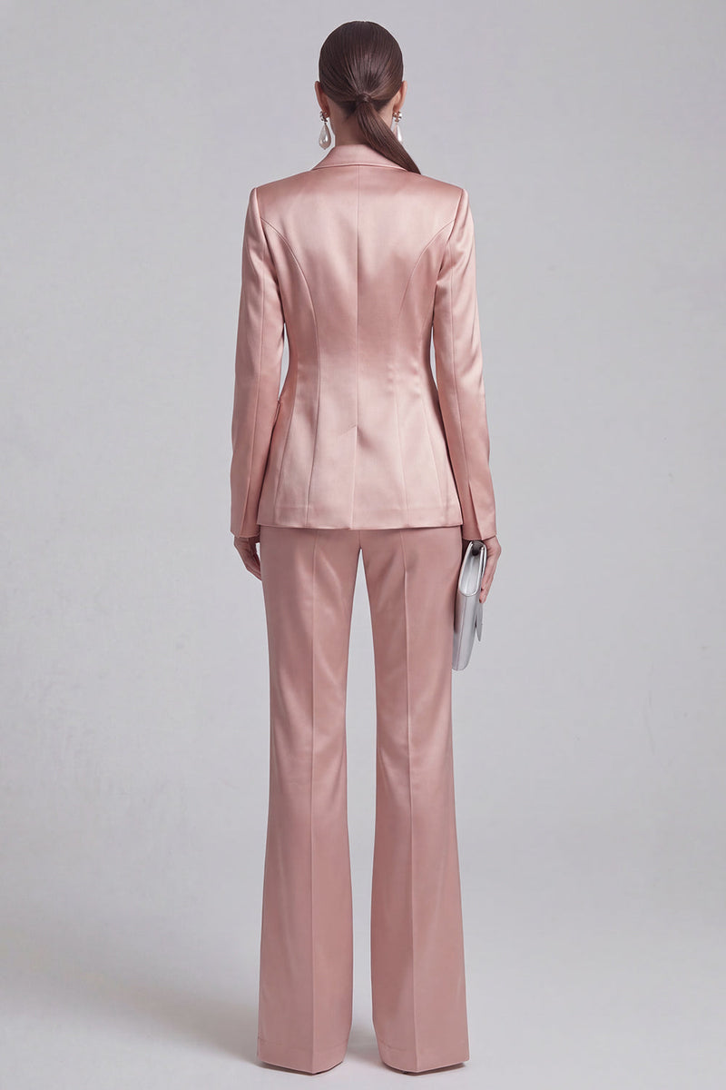 Load image into Gallery viewer, 2 Piece Double Breasted Peak Lapel Slim Fit Blue Prom Suits