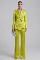 Load image into Gallery viewer, 2 Piece Double Breasted Peak Lapel Slim Fit Blue Prom Suits