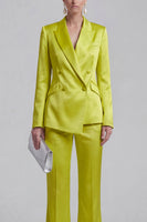 Load image into Gallery viewer, 2 Piece Double Breasted Peak Lapel Slim Fit Blue Prom Suits