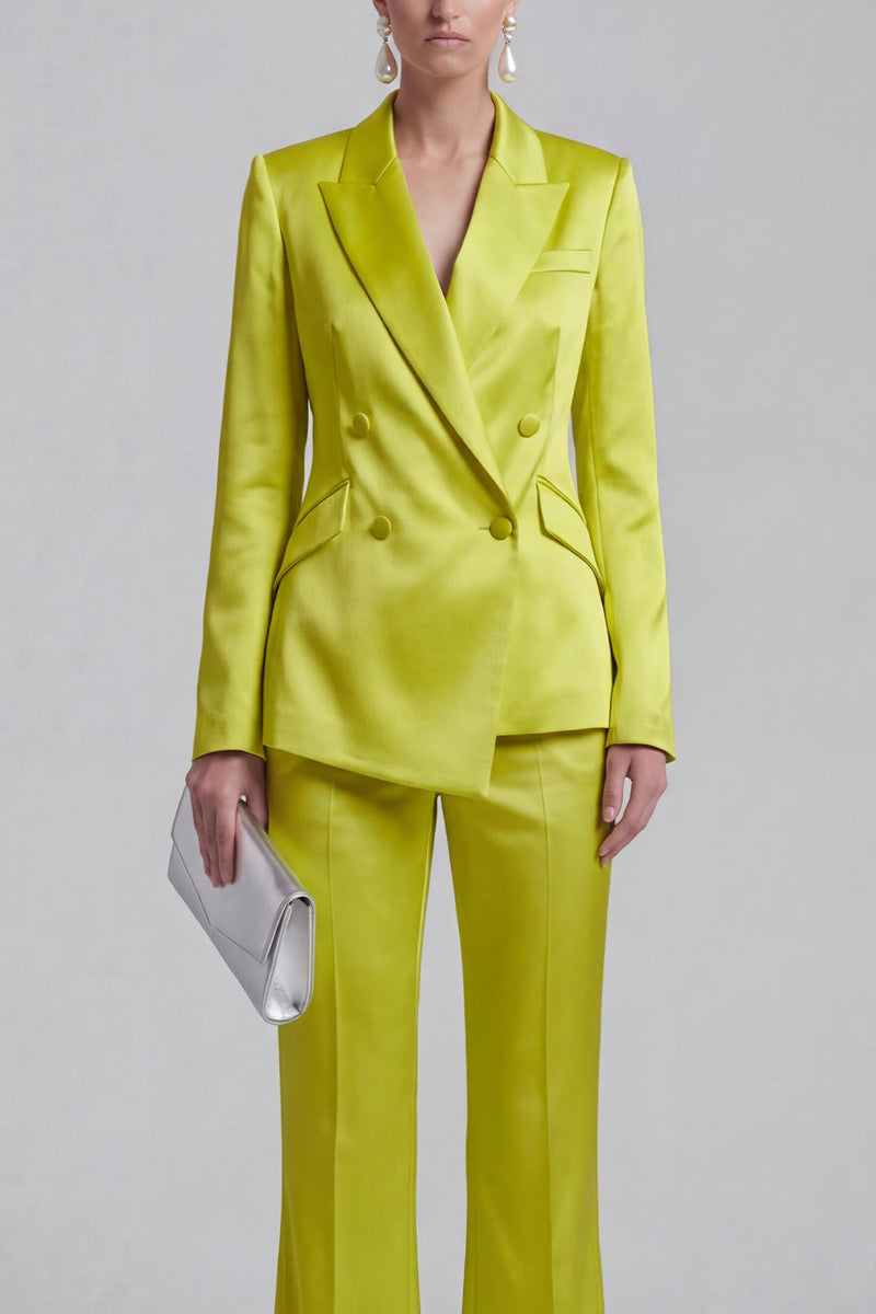 Load image into Gallery viewer, 2 Piece Double Breasted Peak Lapel Slim Fit Blue Prom Suits